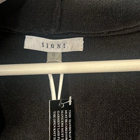 NWT Sioni size S long knit coat/vest with hoodie. sailor core extra soft - Picture 4 of 9
